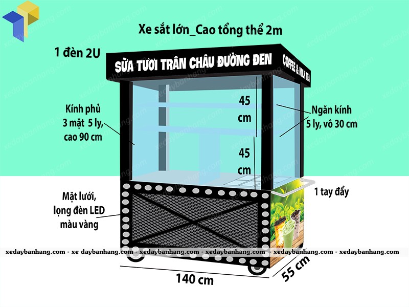 cung cấp xe trà sữa đường đen