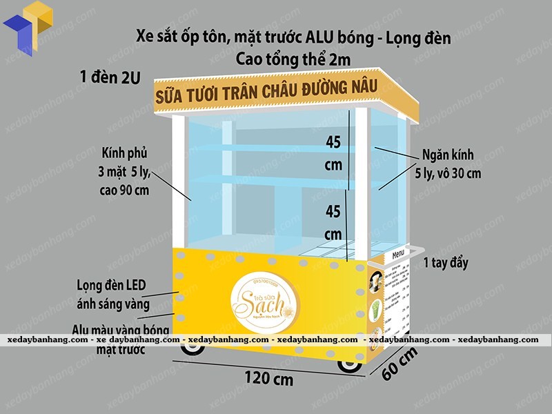 mua xe bán trà sữa giá rẻ