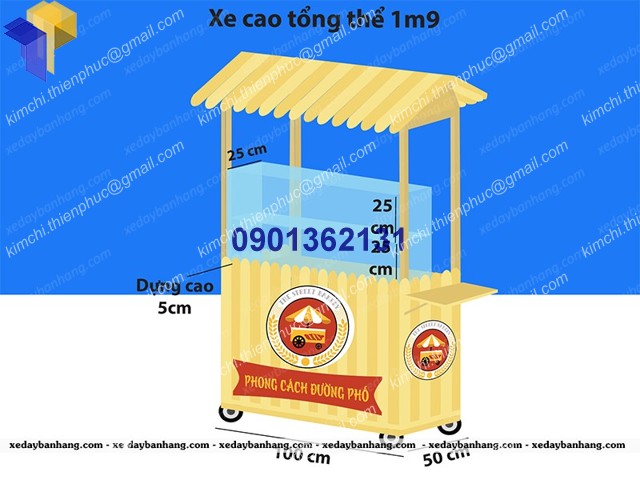 xe bánh mì bảng  gỗ giá rẻ